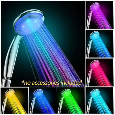 #ad NEW Colorful Head Home Bathroom 7 Colors Changing LED Shower Water Glow Light $13.99