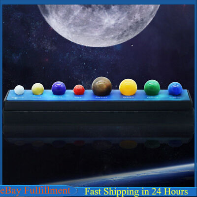 #ad Natural Eight Planet Chatoyancy Crystal Sphere Solar System Stone Teaching Tools $11.39