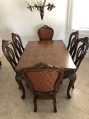 #ad Solid Wood Dining Set Table 6 Chairs $995.00