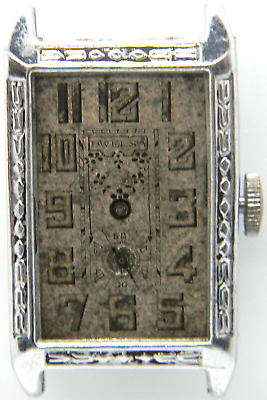 #ad C457 mens Vintage Dwelsa Art Deco Tank Sub Dial Manual Antique Watch Parts lot $39.99