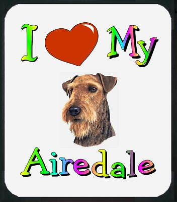 #ad Dog Mouse Pad I Love My Airedale $10.15