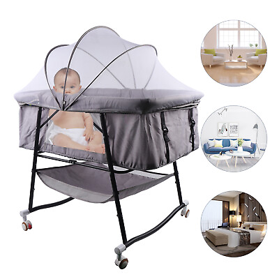 #ad Portable Baby Bassinet Sleep Cradle Baby Nursery Infant Bed Bedside Crib NEW $76.00