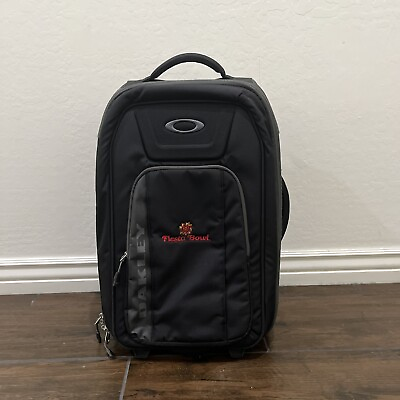#ad Oakley Black Roller Carry On Suitcase 22” x 14” x 10.5” Corporate Branded $81.00