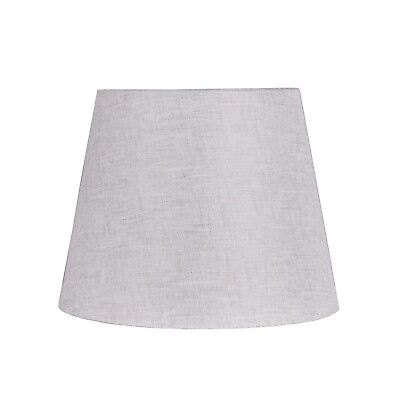 #ad Tall Gray Linen Fabric Drum Lamp Shade Can Complement Any Room $17.93