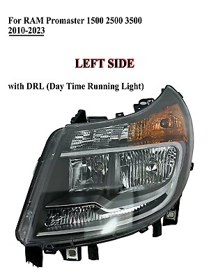 #ad Driver Left Side Headlamp Headlight with DRL for 2010 2022 RAM Promaster $120.99