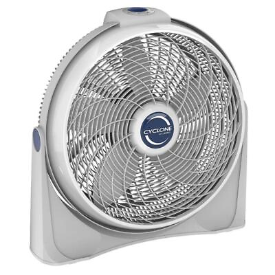 #ad Lasko Cyclone Power Circulator 20 in 3 Speed White Floor Fan Adjustable Fan Head $58.82
