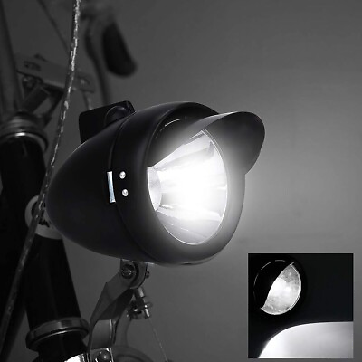 #ad Classical Chrome Retro Bicycle Bike LED Light Headlight Front Retro Head Lamp US $10.99