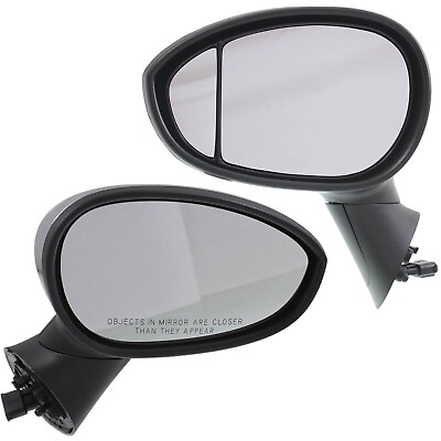 #ad Power Mirror For 2012 2018 Fiat 500 Hatchback Heated Chrome Manual Fold Pair $92.28