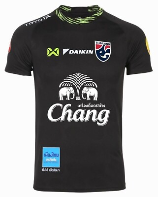 #ad Official 2024 Thailand National Football Soccer Team Training Jersey Black $47.99