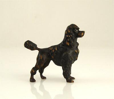#ad OLD STOCK Franz Bergmann Vienna Standing Black POODLE DOG Brass Bronze $159.99