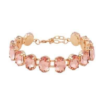 #ad Peach Glass Bracelet Fashion Jewelry for Women Size 7.5 9.5quot; Birthday Gifts $14.49