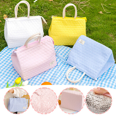 #ad Portable Insulation Bag Aluminum Foil Bento Bag Student Lunch Bag Picnic Bag New AU $16.87