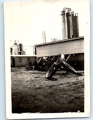 #ad 1940#x27;s Industrial Absorbers amp; Stills Tanks for Making Pure Gasoline VTG Photo $12.00