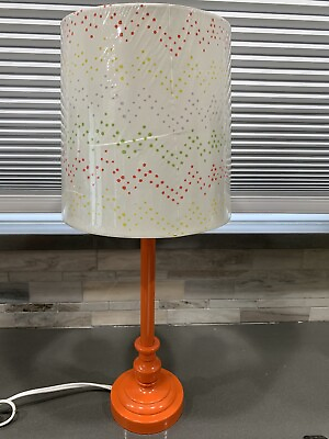 #ad Retro Orange Lamp. 20 Lamp Shade Green Pinkpurple. $27.95
