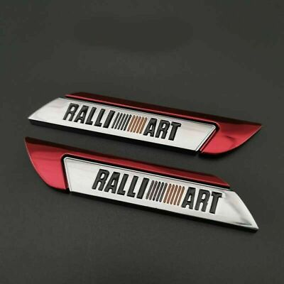 #ad NEW JDM 2x For RALLIART Car Side Fender BADGE Emblems Badges Decals Stickers $14.99