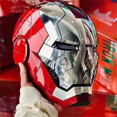 #ad 1 1 Scale Autoking Iron Man MK5 Helmet Voice Control Wearable Halloween Props $180.91