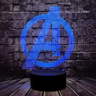 #ad Illusion Avengers Logo Lamp 3D Light Experience $18.99