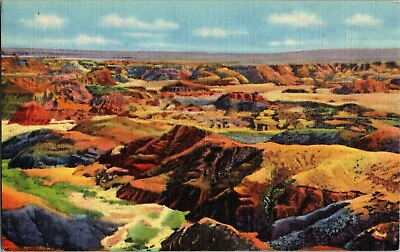 #ad Arizona The Painted Desert Aerial View 1940s Linen Postcard $9.99