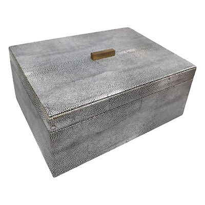 #ad Three Hands Corp Wood Box Grey Coated Felt Lined 10x8x4.5 $17.99