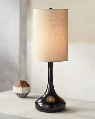 #ad Modern Table Lamp 24.5quot; High Espresso Bronze Metal Droplet Living Room Bedroom $49.99