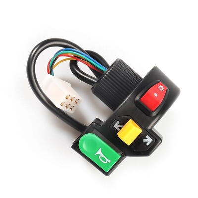 #ad Electric Tricycle Horn Headlight Steering Simple Model Three point Switch Button C $9.11