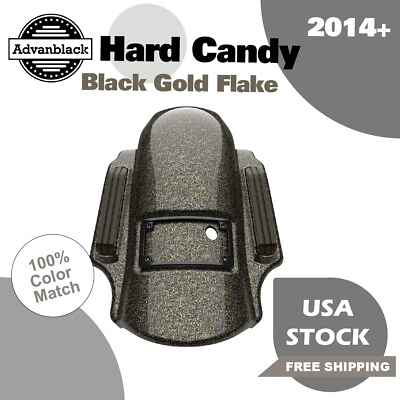 #ad Hard Candy Black Gold Flake Dominator Stretched Rear Fender Fits 2014 Harley $1049.00