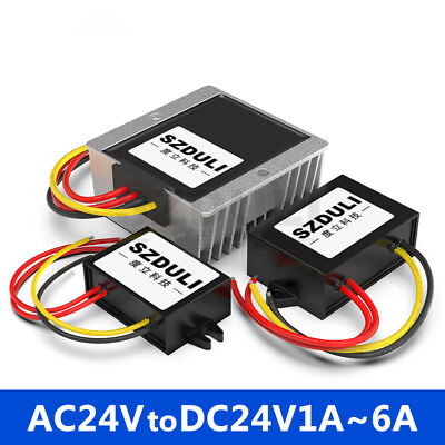 #ad NEW AC DC power supply AC24V to DC24V 1 6A 24 144W power module power converter $33.84