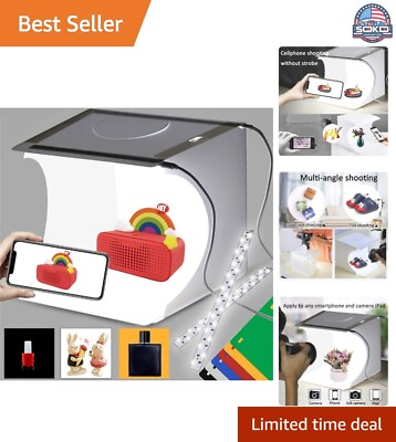 #ad Portable Mini Photo Studio Light Box with LED Lights amp; Color Backgrounds 9 ... $33.22