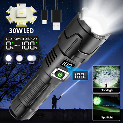#ad #ad 5000000 Lumens Super Bright LED Tactical Flashlight Torch Rechargeable Worklight $20.79