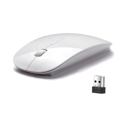 #ad 2.4GHz USB Wireless Optical Mouse Mice for Apple Mac Macbook Pro Air PC White $5.95