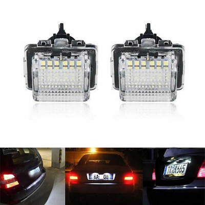 #ad 2x Canbus LED Numbers License Plate Light Bulbs White For Benz W204 W212 W221 CT $8.99