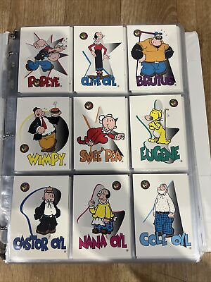 #ad Popeye 65th Anniversary Complete Trading Set of 100 Cards 1994 Card Wrapper Plus $14.95