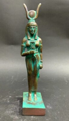 #ad Rare Statue of Hathor Goddess of Heaven Love in Ancient Egyptian Antique BC $110.00