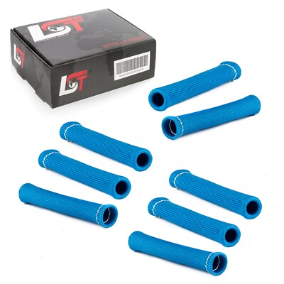 #ad 8x Protective Case Glass Fiber Heat Steckerschutz Spark Plug Blue for Audi Tt $38.01