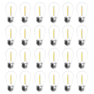 #ad 24 Pack LED 1W String Light Bulbs S14 Plastic Shatterproof Edison Vintage Sty... $26.48