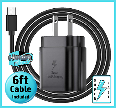 #ad 25w Type USB C Super Fast Wall Charger6FT Cable Samsung Galaxy S23 S22 S21 S20 $5.94