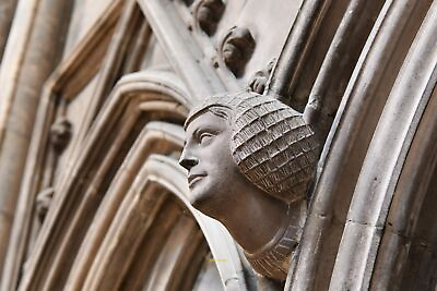 #ad Photo 6x4 Lichfield Cathedral: South wall blind arcade head stop 3 c2021 GBP 2.00