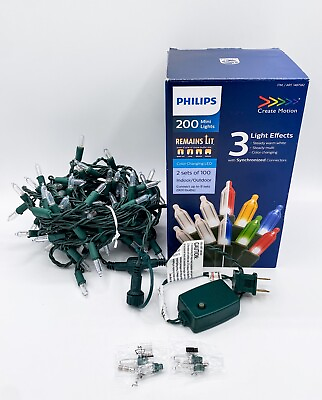 #ad Philips LED Color Changing Remains Lit 100Ct. Main Christmas Light String ONLY $28.99
