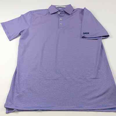 #ad Holderness amp; Bourne Tailored Fit LG Men Golf Stretch Button Polo Shirt Blue Pink $53.55